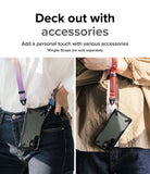 Galaxy S23 Ultra Case | Fusion-X - Two people wearing Galaxy S23 Ultra phones with Fusion-X cases attached to colorful lanyards.