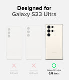 Galaxy S23 Ultra Case | Fusion-X - Comparison chart showing Galaxy S23 Ultra is the only compatible model among S23 series.