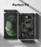Galaxy S23 Ultra Case | Fusion-X - Black camo phone case shown from multiple angles with a perfect fit for the Galaxy S23 Ultra.