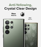 Galaxy S23 Ultra Case | Fusion - Comparison of a clear, pristine phone case versus an old, yellowed, and scratched case.