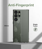 Galaxy S23 Ultra Case | Fusion - Comparison showing a fingerprint-covered phone versus a clean Ringke Fusion case.