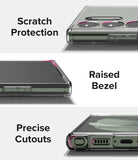 Galaxy S23 Ultra Case | Fusion Magnetic Matte - Close-ups showing camera protection, raised screen bezels, and ports.