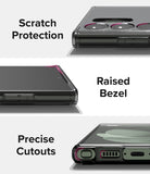 Galaxy S23 Ultra Case | Fusion - Three close-up views highlighting scratch protection, raised bezels, and precise cutouts.