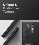 Galaxy S23 Ultra Case | Onyx Design - Black textured phone case showing side buttons and camera lens cutouts.