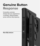 Galaxy S23 Ultra Case | Onyx Design - Close-up of black phone case with textured grip and tactile buttons on the side.