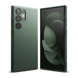 Galaxy S23 Ultra Case | Onyx - Textured dark green phone case shown from back and front angles on a white background.
