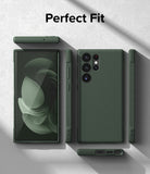 Galaxy S23 Ultra Case | Onyx - Multiple views of a dark green phone case showing precise cutouts and textured finish.