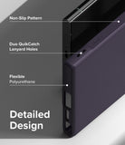 Galaxy S23 Ultra Case | Onyx - Close-up of phone case features: non-slip pattern, lanyard holes, and flexible material.