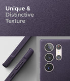 Galaxy S23 Ultra Case | Onyx - Purple phone case with textured surface, side buttons, and camera lens cutouts.