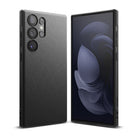 Galaxy S23 Ultra Case | Onyx - Matte black textured phone case shown from front and back angles on a white background.