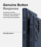 Galaxy S23 Ultra Case | Onyx - Close-up of phone case buttons and textured side grip with descriptive text overlay.