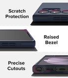 Galaxy S23 Ultra Case | Onyx - Close-ups showing scratch protection, raised screen bezels, and precise port cutouts.