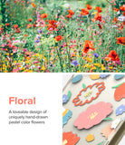 Galaxy S23 Case | Fusion Design - Vibrant wildflower meadow above a phone case featuring hand-drawn pastel floral patterns.