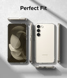 Galaxy S23 Case | Fusion - Clear protective case shown from multiple angles on a Samsung Galaxy S23 phone.