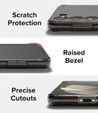 Galaxy S23 Case | Fusion - Three close-up views showing scratch protection, raised bezels, and precise port cutouts.