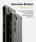 Galaxy S23 Case | Fusion - Two smartphones in clear cases showing side buttons and camera lenses with text overlay.