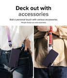 Galaxy S23 Case | Onyx - Two people wearing Onyx Galaxy S23 cases hanging from colorful neck straps against their clothing.