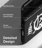 Galaxy S23 Case | Onyx Design - Close-up of phone case features including non-slip pattern, lanyard holes, and flexible material.