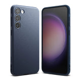 Galaxy S23 Case | Onyx - Navy blue textured phone case shown from the back and front with a dark screen display.