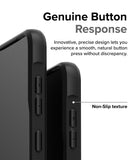 Galaxy S23 Plus Case | Onyx - Close-up of black phone case buttons with non-slip textured sides and responsive design.