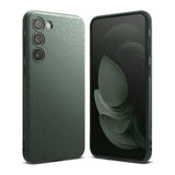 Galaxy S23 Plus Case | Onyx - Textured olive green phone case shown from the back and front with a matching screen display.