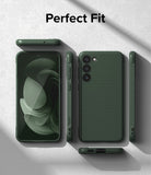 Galaxy S23 Plus Case | Onyx - Multiple views of a dark green textured phone case showing front, back, and side profiles.
