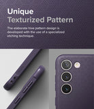 Galaxy S23 Plus Case | Onyx - Purple phone case with a textured hive pattern, showing side buttons and camera cutouts.