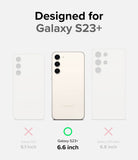 Galaxy S23 Plus Case | Onyx - Comparison chart showing Galaxy S23+ is the correct 6.6-inch model for this case.