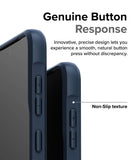 Galaxy S23 Plus Case | Onyx - Close-up of dark blue phone case buttons and textured non-slip side grip.