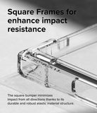 Galaxy S24 Ultra Case | Air Bumper - Close-up of a clear phone case corner featuring a reinforced square bumper design.