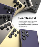 Galaxy S24 Ultra Lens Protector | Camera Lens Frame Glass - Galaxy S24 Ultra Lens Protector - Multiple Galaxy S24 Ultra phones in various colors featuring black camera lens protectors.