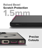 Galaxy S24 Ultra Case | Fusion Bold Magnetic Matte - Close-up of 1.5mm raised screen bezel and precise port cutouts.