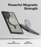 Galaxy S24 Ultra Case | Fusion Bold Magnetic Matte - Magnetic charger attached to phone case vs falling off phone.