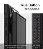 Galaxy S24 Ultra Case | Fusion Bold - Close-up of phone case buttons with notch-cutout design for tactile response.