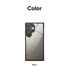 Galaxy S24 Ultra Case | Fusion Bold - Black Samsung Galaxy S24 Ultra in a clear case with a black frame.