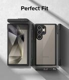 Galaxy S24 Ultra Case | Fusion Bold - Multiple views of a black phone case showing front, back, and side profiles.