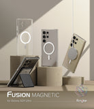 Galaxy S24 Ultra Case | Fusion Magnetic - Clear magnetic cases for Galaxy S24 Ultra displayed with accessories.