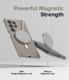 Galaxy S24 Ultra Case | Fusion Magnetic - A magnetic charger attached to a phone case versus one falling off a phone.