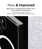 Galaxy S24 Ultra Case | Fusion Magnetic - Clear phone case edge and raw TPU material pellets on a black background.