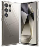 Galaxy S24 Ultra Case | Fusion - Clear protective case shown from front and back angles on a Samsung Galaxy S24 Ultra.