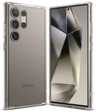 Galaxy S24 Ultra Case | Fusion Matte - Front and back views of a Galaxy S24 Ultra in a clear, matte-finish case.