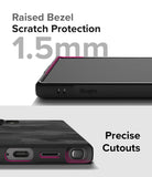 Galaxy S24 Ultra Case | Onyx Design - Close-up of phone case showing 1.5mm raised bezel protection and precise port cutouts.