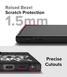 Galaxy S24 Ultra Case | Onyx Design - Close-up of phone case showing 1.5mm raised bezel protection and precise port cutouts.