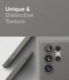 Galaxy S24 Ultra Case | Onyx - Close-up of a grey textured phone case showing camera cutouts and side button details.