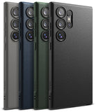 Galaxy S24 Ultra Case | Onyx - Four Galaxy S24 Ultra phones in gray, blue, green, and black textured cases lined up side-by-side.