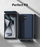 Galaxy S24 Ultra Case | Onyx - Multiple views of a dark blue phone case showcasing precise cutouts and textured sides.