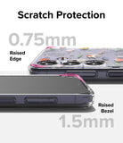 Galaxy S24 Case | Fusion Design - Floral phone case showing 0.75mm raised camera edge and 1.5mm raised screen bezel.