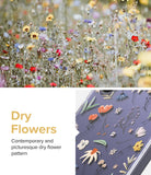 Galaxy S24 Case | Fusion Design - A clear phone case featuring a delicate, colorful dry flower pattern against a meadow background.