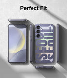 Galaxy S24 Case | Fusion Design - Galaxy S24 phone showing front, back with Seoul graphic, and side views on a textured background.