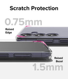 Galaxy S24 Case | Fusion Matte - Close-up of phone case showing 0.75mm raised edge and 1.5mm raised bezel for scratch protection.
